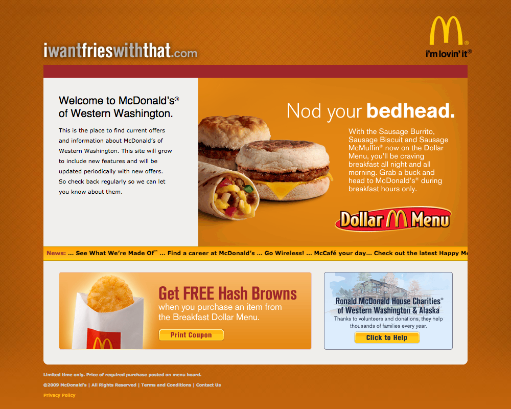 McDonald's Landing Page